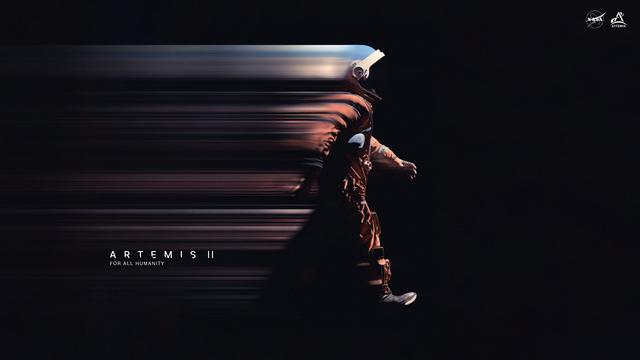 NASA image: Artemis II Crew Poster - Virtual Background